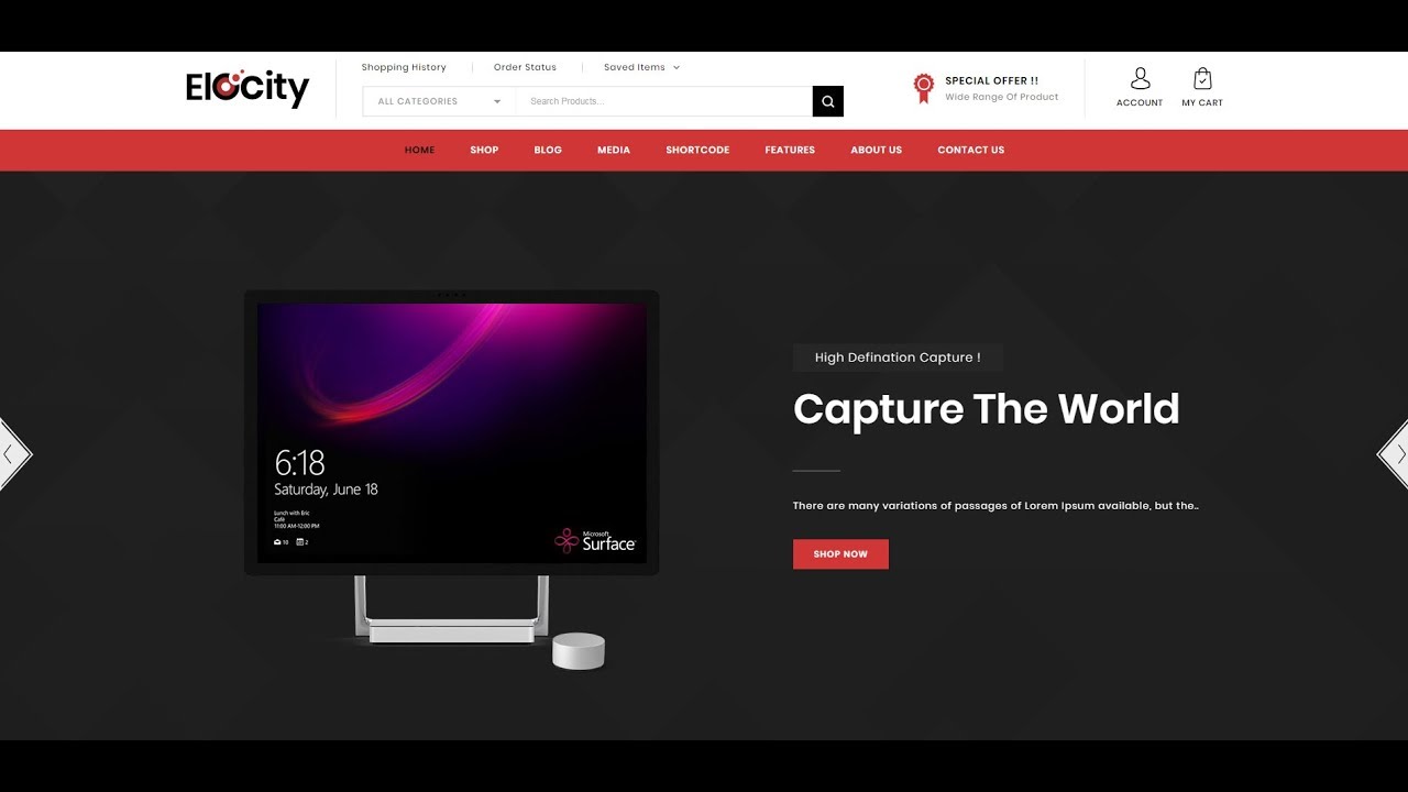 Elocity WooCommerce : One Click Theme Installation (WCM040093)