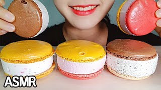 Asmr Macaron Ice Cream Sandwich 마카롱 아이스크림 리얼사운드 먹방 노토킹 이팅사운드 Notalking Mukppo Eating Show Mukbang