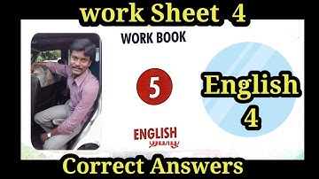 5th English worksheet 4 | answer | bridge course workbook