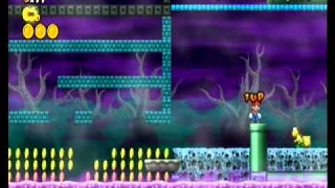 NSMB Wii Custom Level - Mysterious Forest (Easy Way)