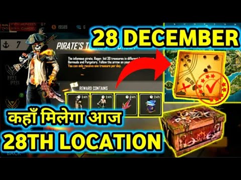 Garenafreefire Free Fire Aaj Ka Treasure Box Kahan Milega Elite Pass 28 December Free Fire Box