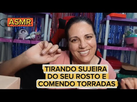 Asmr- Limpando seu rosto e comendo torradas - teve erros 🥱🤤😴🫣