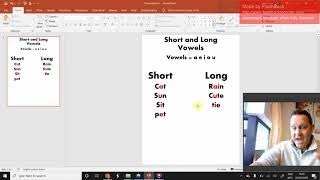 Short and Long Vowel mini lesson and instructions