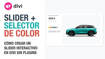 Cómo crear un Slider Interactivo con selector de colores en Divi Builder sin plugins