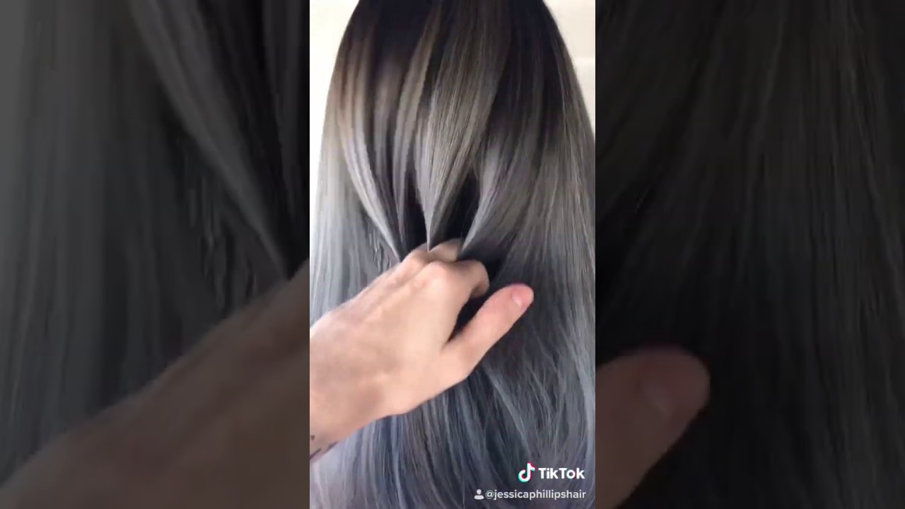 Light Silver Ash Platinum Blonde Balayage On Black Asian Hair - Youtube