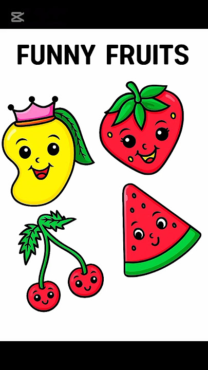 Funny fruits drawing || easy fruits drawing #easydrawing #fruit #shorts #viralshorts