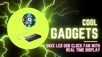 ONXE LED USB Clock Fan Review | Stylish Desk Gadget with Real-Time Display | Best Stocking Stuffer!