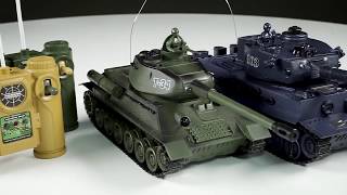 Танковый бой радиоуправляемый 99824 T34 vs TIGER