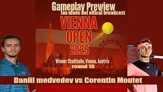 Daniil Medvedev vs Corentin Moutet | Gameplay Preview | Vienna Open 2025 Round of 16