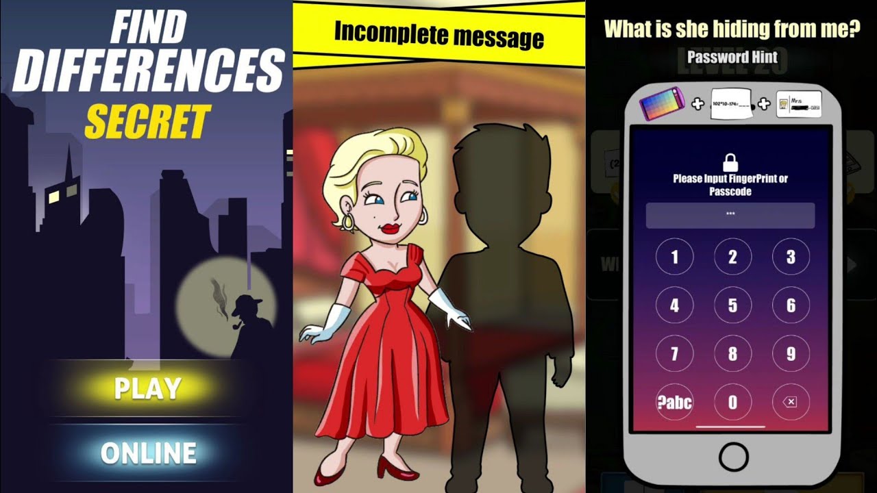Find The Differences - Secret : Incomplete message Levels 1-20 + What ...
