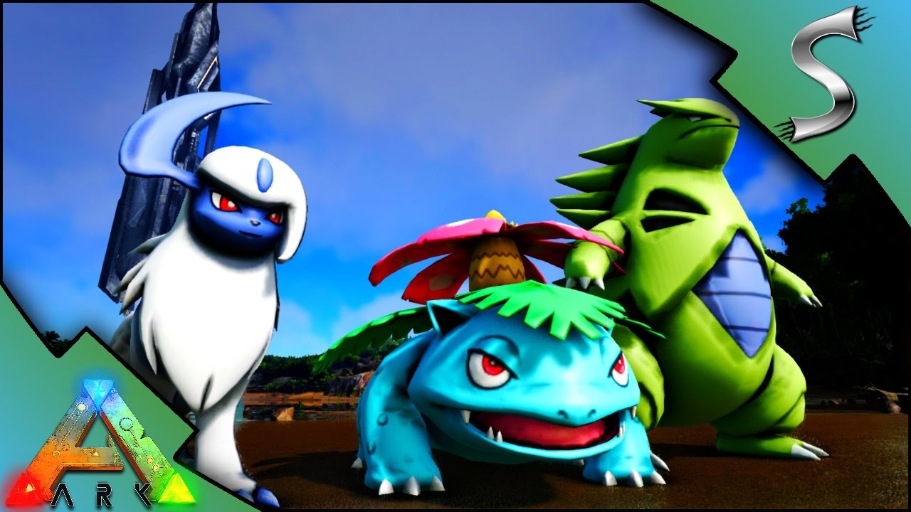 VENUSAUR VS CHARIZARD VS BLASTOISE! TYRANITAR & ABSOL! POKEMON IN ARK