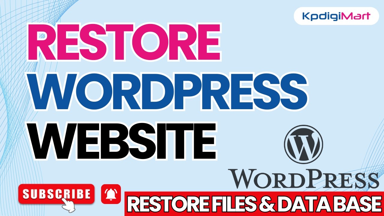 Website Restored How to Restore a WordPress Website 🔄 | Restore Files & Database - YouTube
