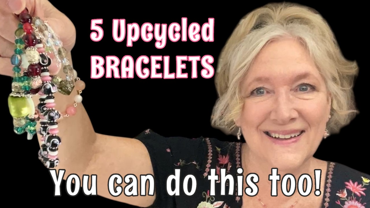 DIY Make 5 Upcycled Beaded Bracelets Beginner Jewelry Making Fun