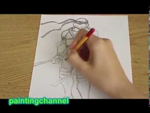 How to draw Teenage Mutant Ninja Turtles - YouTube