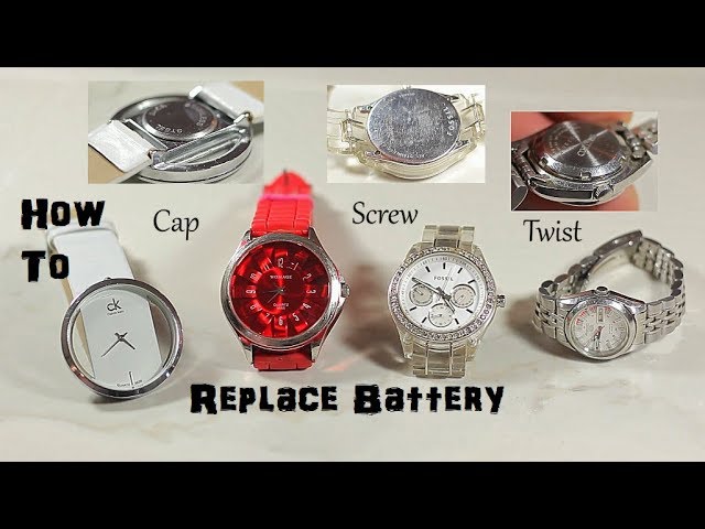 How To Replace Change Watch Battery - YouTube