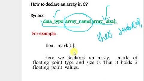 Introduction to Array in C