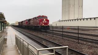 MUST WATCH!!!!!!!!!!!!!!!!!!!!!!!!!!!!!! 3 engine CP stack train on BNSF staples sub in Big lake MN