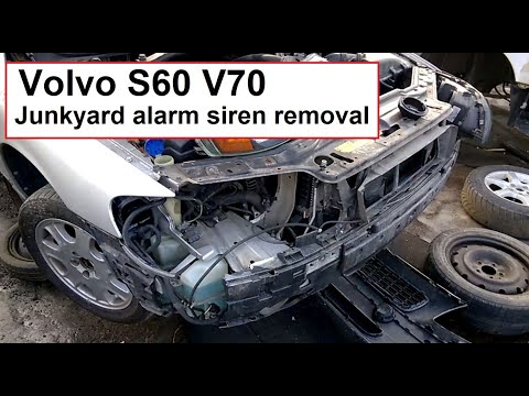 Volvo S60 V70  Alarm siren junkyard removal trick 2001-2004