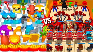 Merge Alphabet Food Battle Vs Merge Master Monster Train, Merge Battle Gameplay