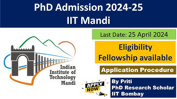 IIT Mandi PhD Admission 2024 | PhD Admission 2024
