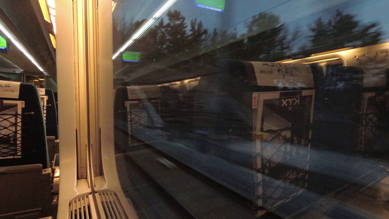 ASMR Night Train Ride - Gyeongju to Seoul, Korea (No Talking, No Music)