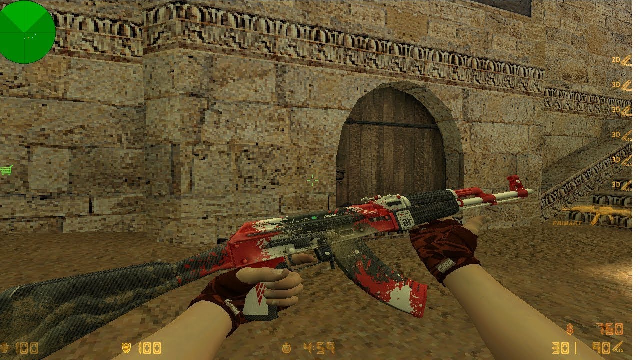 como colocar skin nas armas no cs 1.6