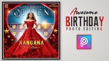 Easy PicsArt Tutorial :Birthday Banner CDP photo editing tutorial | professional cdp editing picsart