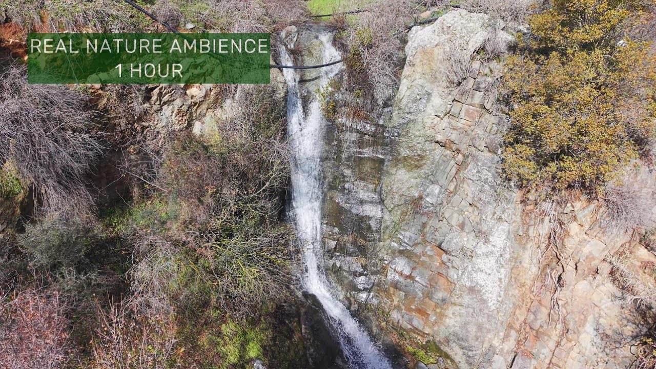 Calming River & Waterfall Sounds | Real Drone Footage (1 Hour)