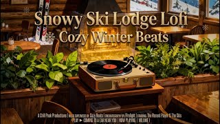 🔥 Cozy Fireplace Lofi Snowy Mountain Lodge Ambience for Study / Work