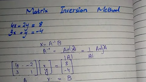 Matrix inversion method | Class 9th Maths Exercise 1.6