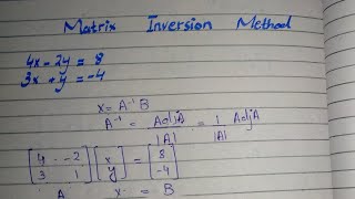 Matrix inversion method | Class 9th Maths Exercise 1.6