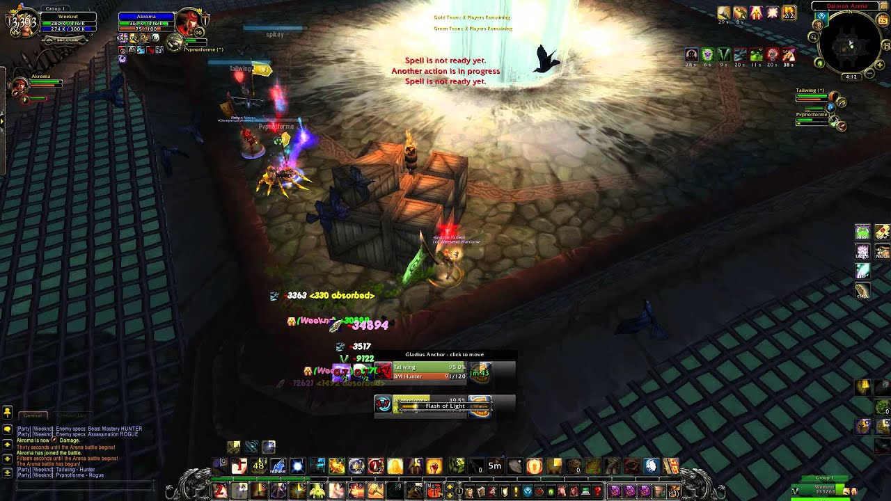 WoW MoP Holy/Pally /Hunter 2v2 Arena 3 YouTube