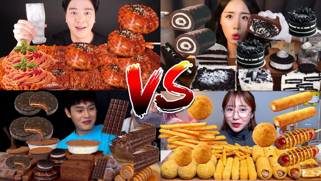 Sweet VS Spicy Madness 🔥🍰 Noodles, Chocolate Cakes, Fries & Cheesy Snacks | ASMR Mukbang