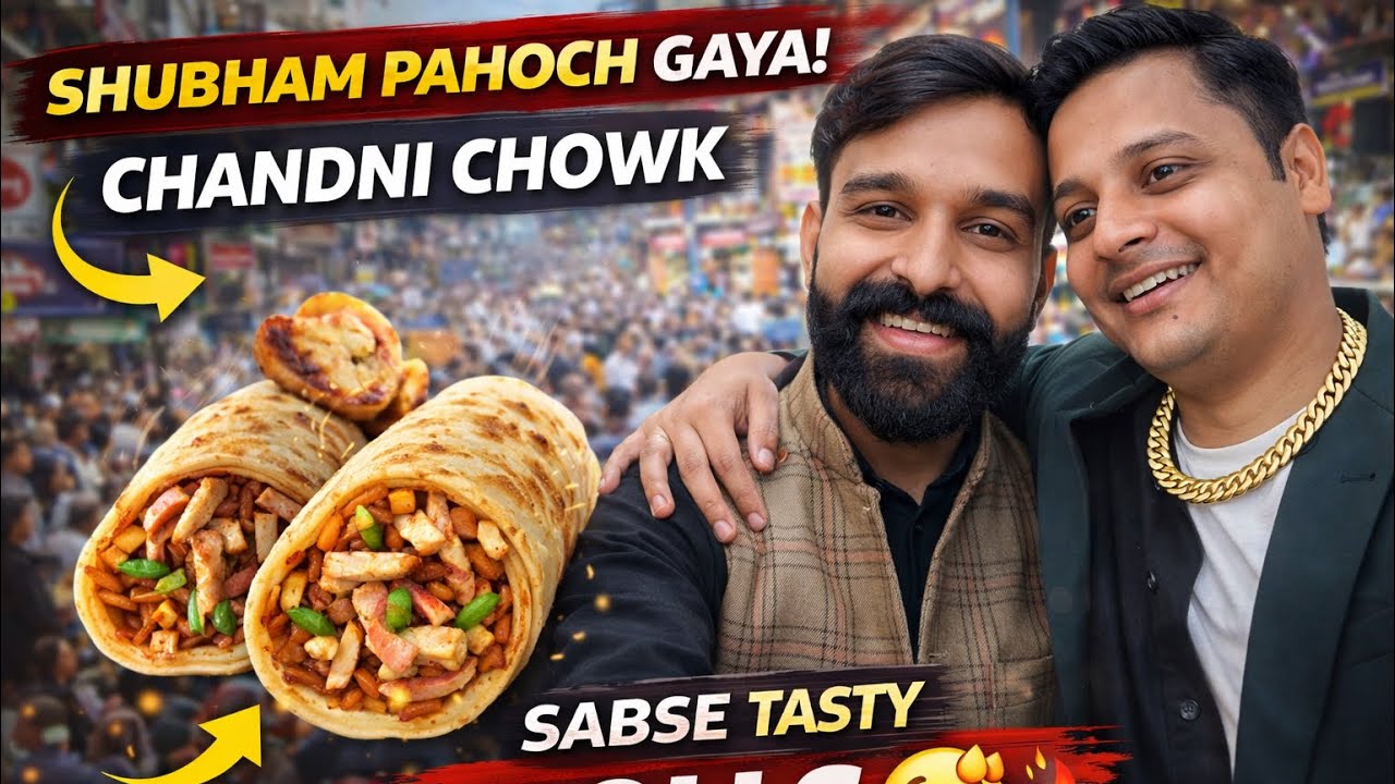 Shubham Pahoch Gaya Chandni Chowk! 😲 End Mein Mile Sabse Tasty Rolls😋 | #shubjeetadda | VLOG 016
