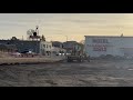 Parking lot construction in downtown Elko