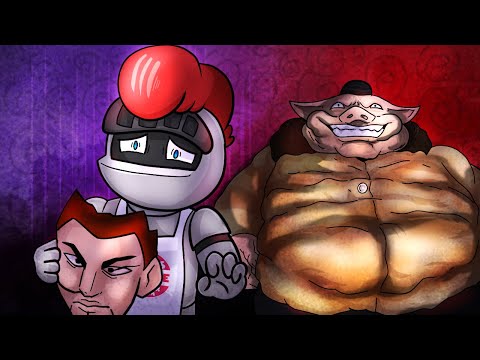 GIANT PIG MONSTER AND ROBOT HEAD?! Happy's Humble Burger Farm Part 2