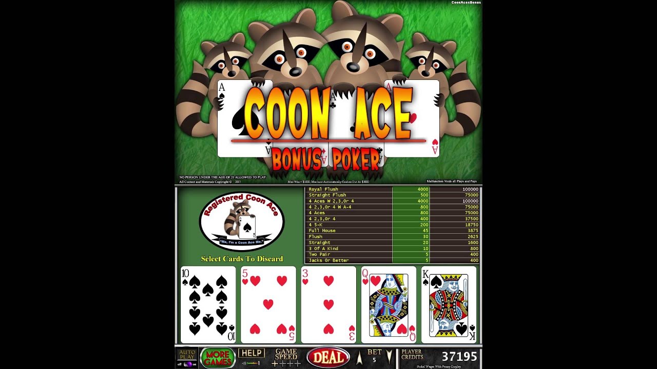 LanYap Poker, Coon Ace video poker YouTube
