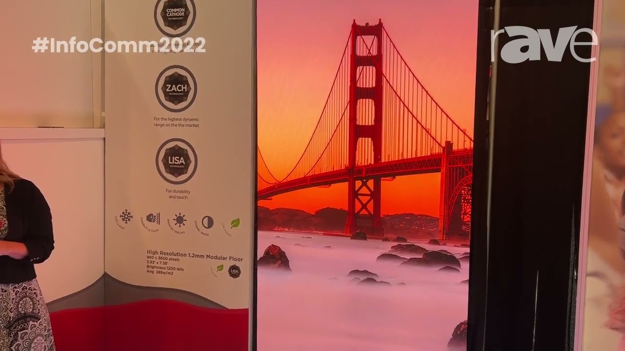 InfoComm 2022: SiliconCore Reveals 1.2mm Pixel Pitch High-Resolution Modular LED Floor Display