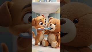 ब्रश करो और स्वस्थ रहो 🐕 | बच्चों की सीख | नर्सरी कार्टून #shorts