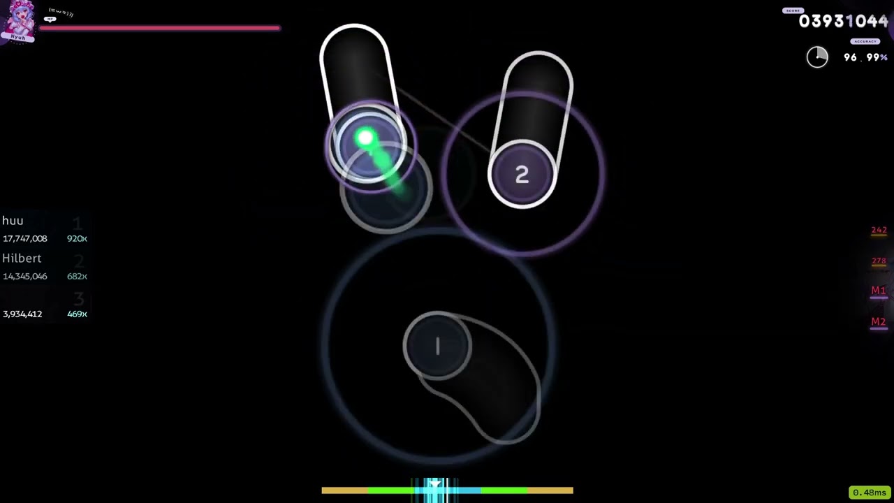 osu! (stable) running on Fedora Linux 40