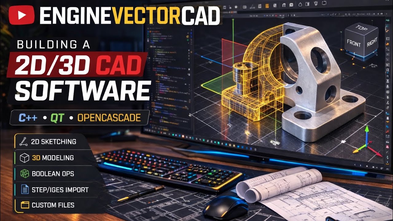 EngineVectorCAD – Building a CAD Application in C++ (Qt + OpenCASCADE ...
