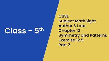 Symmetry and Patterns Class 5 | CBSE Math | Chapter 12 | Exercise 12.5 - Part 2