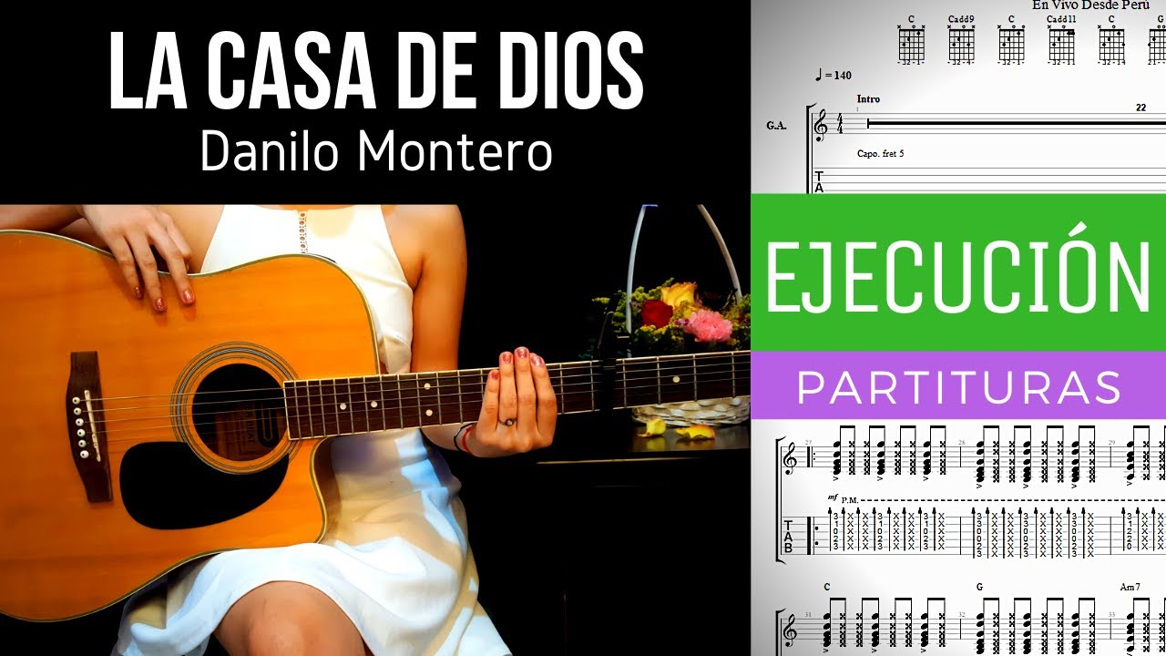 LA CASA DE DIOS - DANILO MONTERO - GUITARRA ACÚSTICA COVER - TABS Y