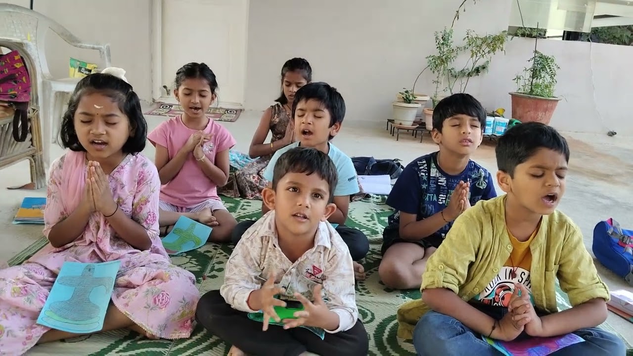 #sanatan dharma# mantra mandir kids are learning very curiously in the class. Jai shree 🙏