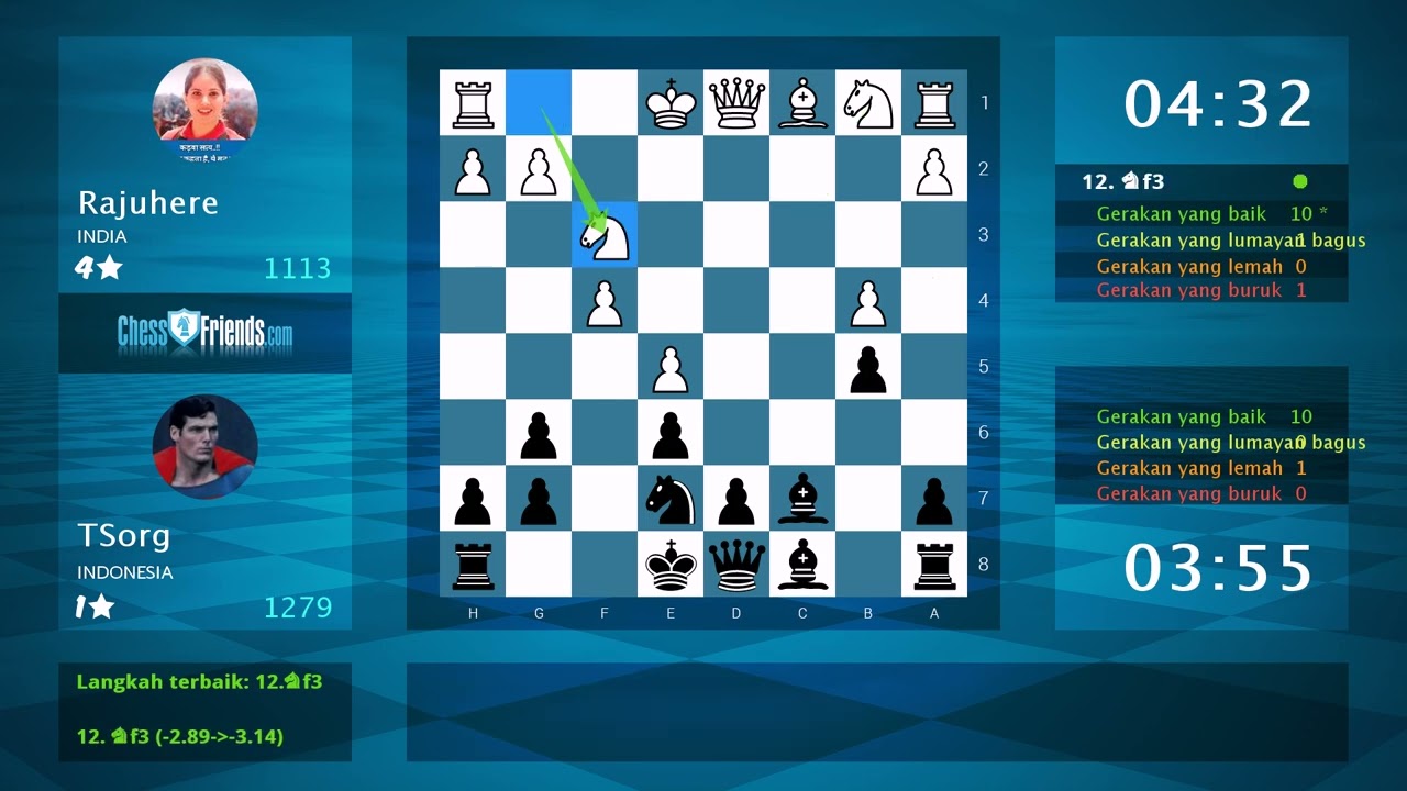 Analisis Permainan Catur: Rajuhere - TSorg, 0-1 (Oleh ChessFriends.com)