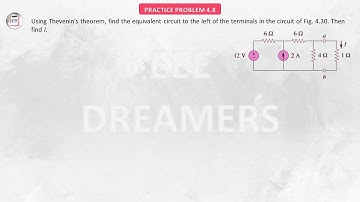 Sadiku Practice Problem 4.8 Thevenin Equivalent Circuit | Circuit Theorems | Thevenin Voltage | Bn