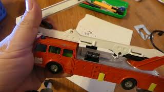Hinge Repair On A Corgi 1126 Dennis Fire Engine With Simon Snorkel