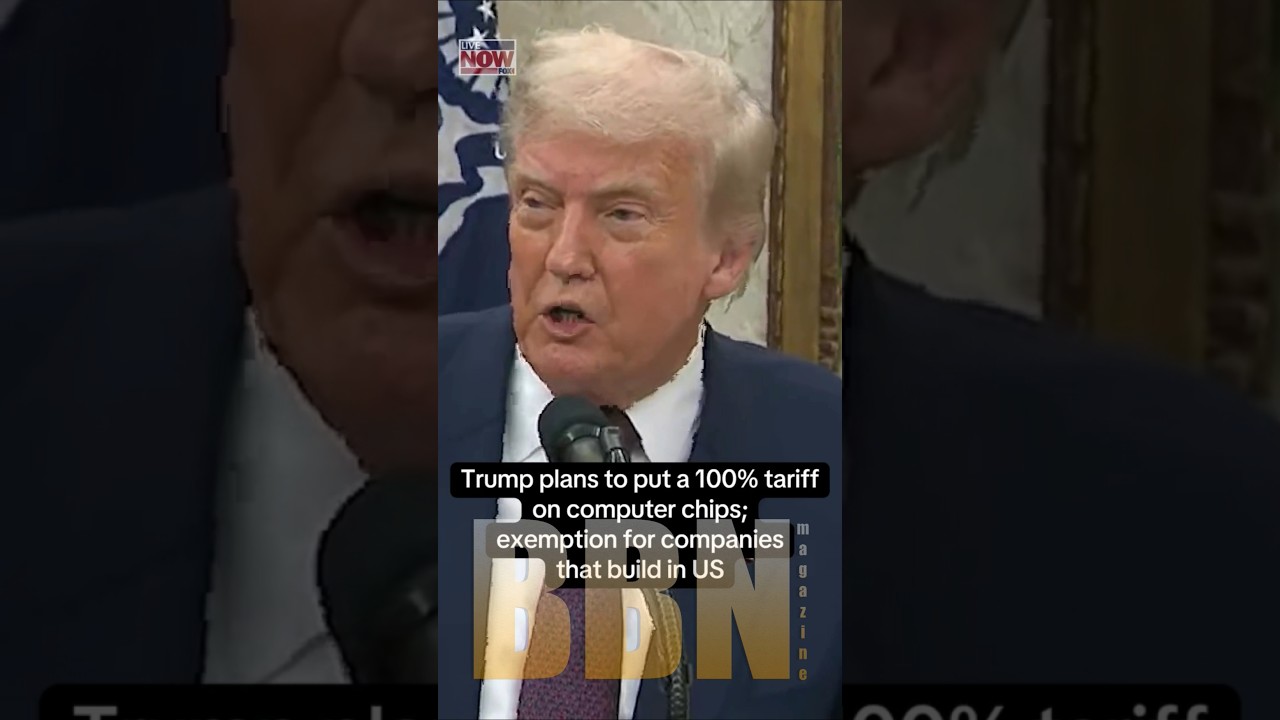 Tru.p to put 100% tariffs on computer chips