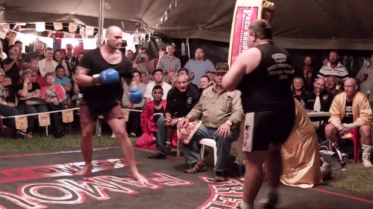 Another boom boom Butterbean knock out! Outback Fight Club - Burnett Heads