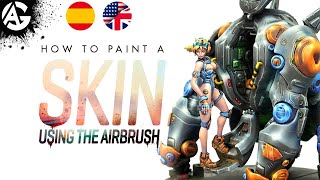 How to paint a SKIN using the AIRBRUSH  👩🏻‍🦰 / Como pintar una PIEL usando el AEROGRAFO 👩🏻‍🦰